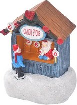 Kerstdorp snoepwinkel - Santa Claus Winkel Micro-Landschap Resin Decoratie voor Kerst - Themaparty Deco