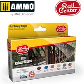 AMMO MIG R1023 Rail Center - Metal Bridges - Acryl Set Verf set