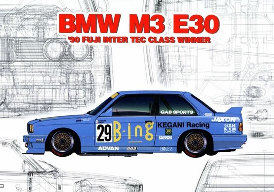 PLATZ Racing Series 1/24 Bmw M3 E30 Gr.A 1990 Inter Tec Class Winner I