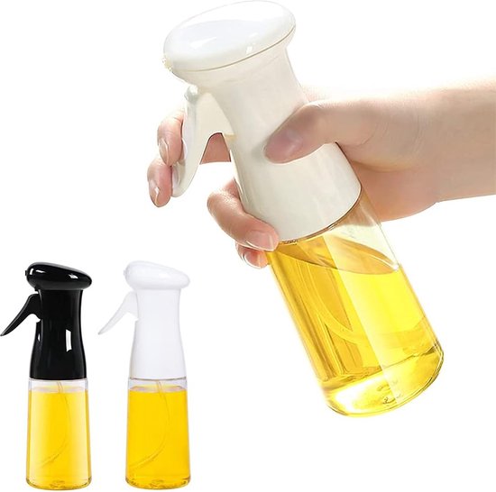 Oliespray Oliespray voor in de keuken, 2 stuks, 300 ml, oliedispenser, spuitbus voor