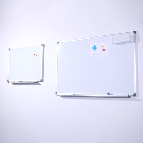 Whiteboard 60x90 cm - Magnetisch - Magneetbord / Memobord / Planbord / Schoolbord - IVOL