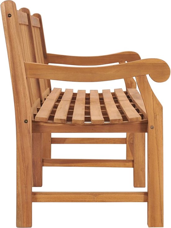 The Living Store Banc de jardin - Bois de teck - 228 x 69 x 92 cm - Mobilier de jardin romantique - Résistant à l'eau