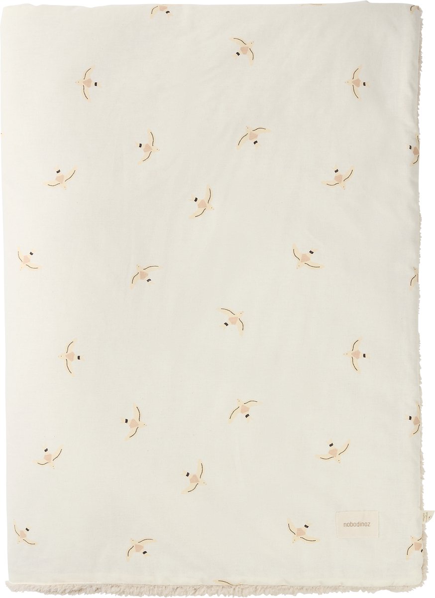 Nobodinoz Stories Winter deken 100x140cm - Nude Haiku Birds Natural