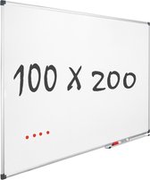 IVOL Whiteboard 100x200cm - Magnetisch - Gelakt staal - Met montagemateriaal