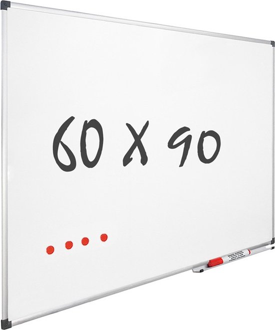 Tableau blanc 60 x 90 cm - Magnétique - Aimanté / Tableau mémo /  Planificateur /