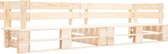 The Living Store Palletbank - Houten tuinbank - Geïmpregneerd grenenhout - 220 x 66 x 55 cm - Natuurlijke houtkleur