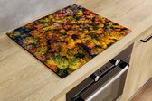 Inductiebeschermer - Gekleurde Bomen - 85x55 cm - Inductiebeschermer - Inductie Afdekplaat Kookplaat - Inductie Mat - Anti-Slip - Keuken Decoratie - Keuken Accessoires