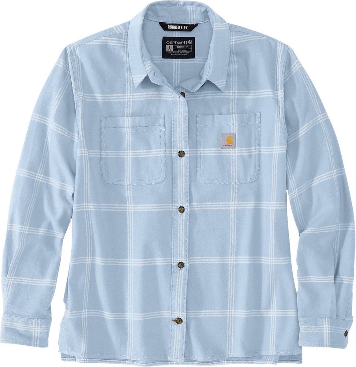 Carhartt Damen Hemd Midweight Flannel L/S Plaid Shirt Neptune-L Bruin