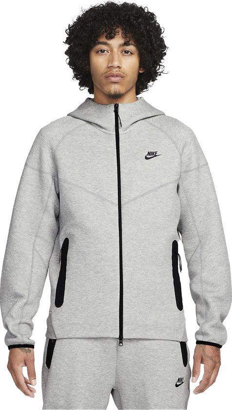 Nike Tech Fleece Sportswear Hoodie - Lichtgrijs Zwart - Maat S - Heren