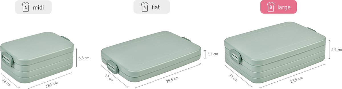 Mepal Lunchbox large - Broodtrommel - 8 boterhammen - Nordic black — cadeau in Cadeau-ideeën - foto 2