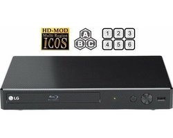 LG BP250 Blu-ray-speler - Full HD - Zwart dvd regio vrij (Blu-ray niet)