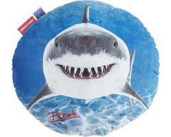 FREEK VONK Haai Kussen Sierkussen - dia 40 cm - Blauw