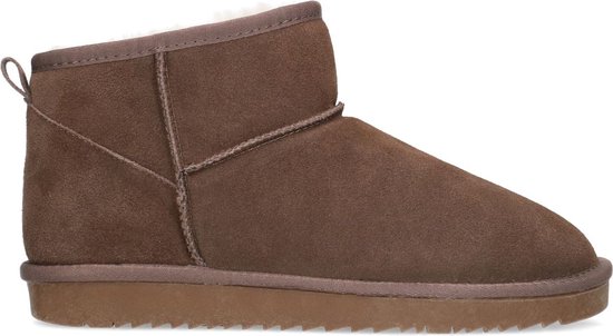 Manfield - Dames - Taupe suède boots - Maat 39