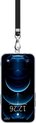 Valenta - Telefoonkoord Universeel - Zwart + Transparante plakhouder - Keycord - Geschikt voor alle backcovers & smartphones