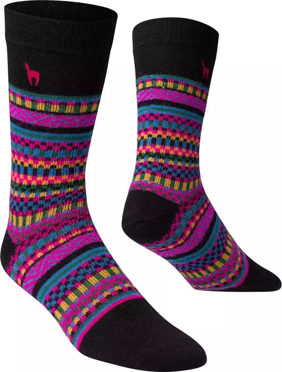 APU KUNTUR - alpaca sokken dames - Colorido - warme sokken - sokken alpacawol - sokken met motieven