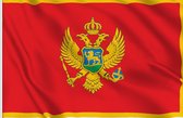 VlagDirect - Montenegrijnse vlag - Montenegro vlag - 90 x 150 cm