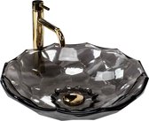 Rea Arctic Black Opzetwastafel Zwart 46x46 cm