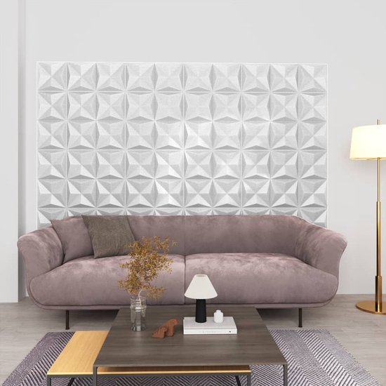 The Living Store 3D Wandpanelen - EPS - 50 x 50 cm - Origamiwit