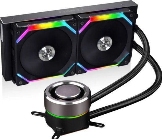 Lian Li Galahad AIO UNI FAN SL Edition 240 - Vloeistofkoelsysteem processor - afmeting radiator: 240 mm - (voor Intel LGA 115X 1200, 1700 - AMD AM5, AM4) - 2x 120 mm FDB Fans - zwart