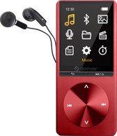Denver MP3 / MP4 Speler - Bluetooth - USB - Shuffle - tot 128GB - Incl. Oordopjes - Voice recorder - Dicatafoon - MP1820 - Rood