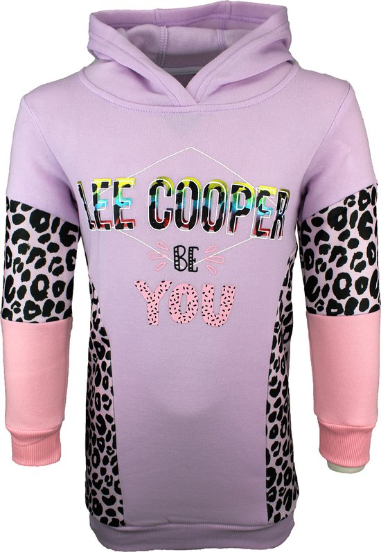 Lee Cooper Jurkje Sweaterdress Be You LC paars Kids & Kind Meisjes Paars - Maat: 98/104