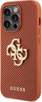 Guess Perforated PU Leather 4G Glitter Case For iPhone 15 Pro
