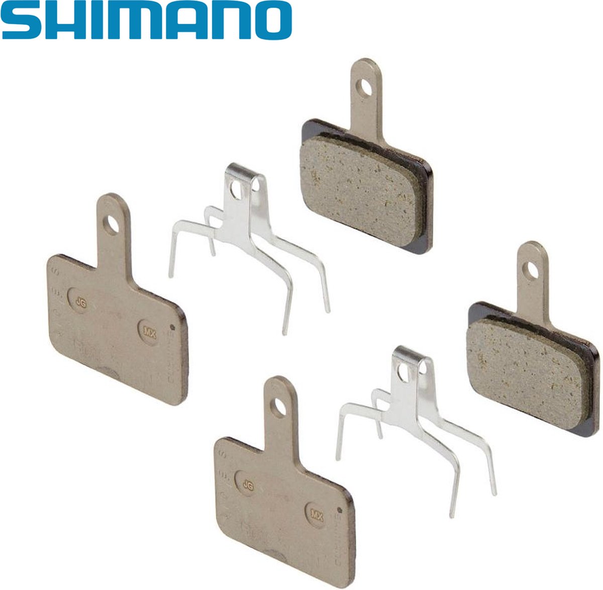 Remblok set Shimano B01S / B05S Resin - Disc Brake Pad - 4 stuks / 2 paar - voor en achter - Shimano