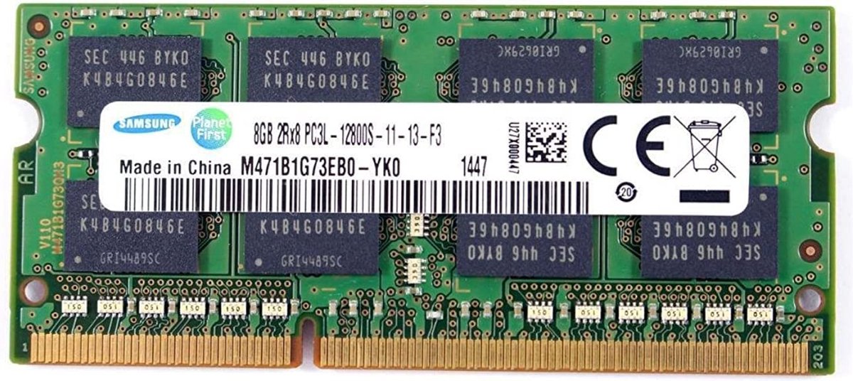 Samsung M471B1G73EB0-YK0 8GB SoDDR3L geheugenmodule 1600 MHz