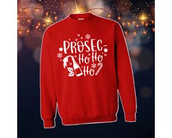 Foute Kersttrui Dames & Heren - Kersttrui met tekst Prosec-HO-HO-HO | Kersttrui Maat XL | Kersttrui Dames - Kersttrui Heren - Grappige Kersttrui met tekst | Namengigant | Incl. 2 jaar garantie
