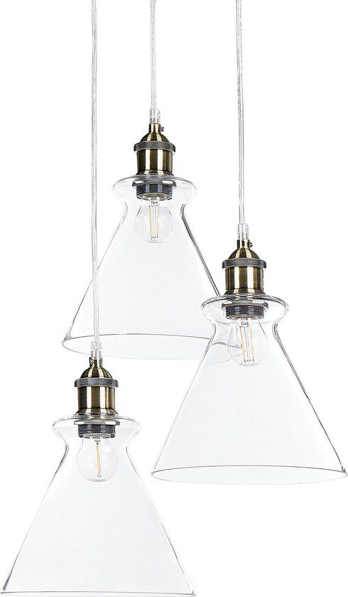 BERGANTES - Lampe suspendue 3 lampes - Transparent - Glas