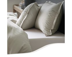Home by TEMPUR® kussensloop 60 x 50 cm – Nature – Egyptisch Katoen – Strijkvrij – Geschikt Voor Droger