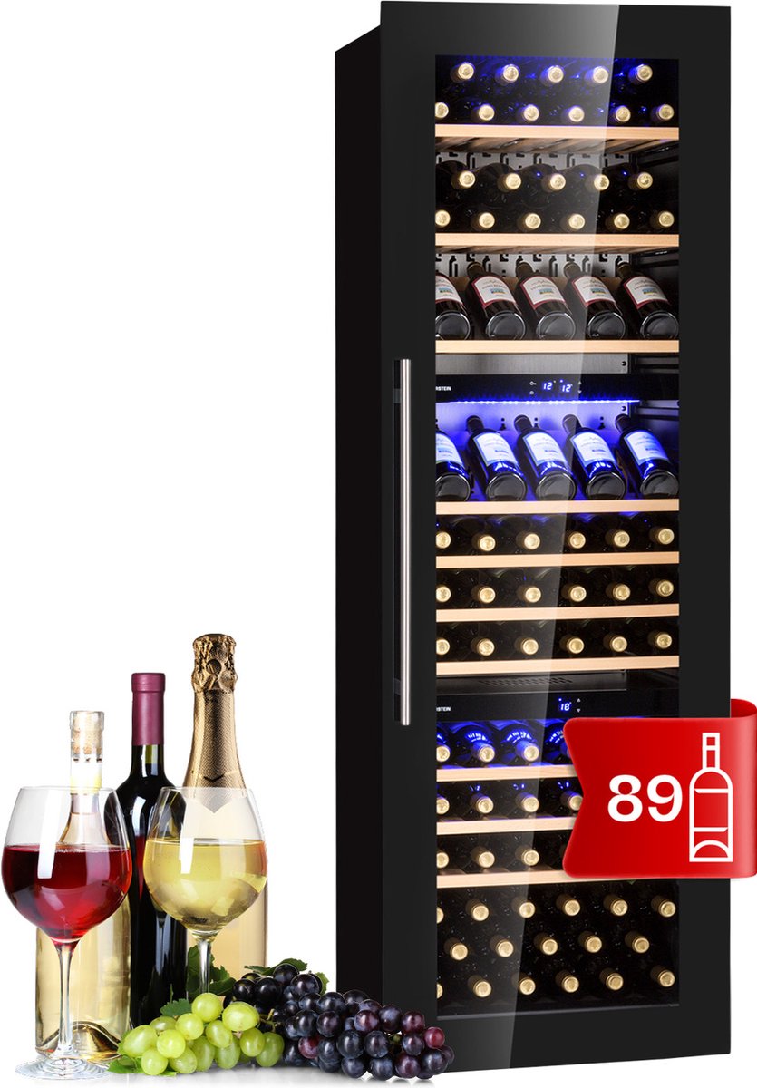 Klarstein Inbouw-Wijnkoelkast, 246 L Drankkoelkast Smal, 3 - Klarstein - €2.001,67