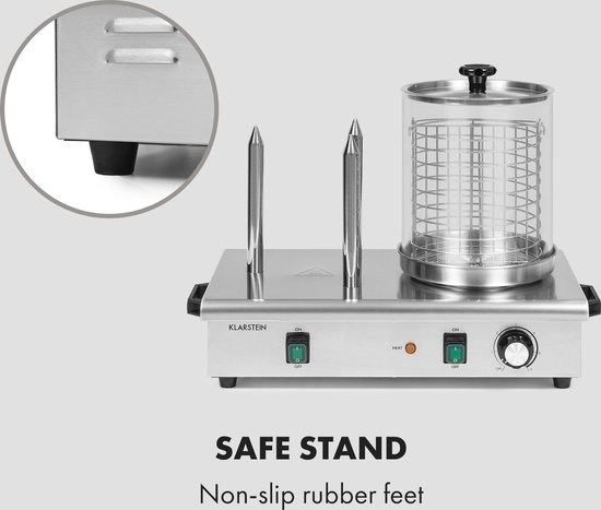 Klarstein Worstfabriek Pro 600 - Hotdog maker - 600W - 5 Liter - 30-100°C - glas - Roestvrij staal - Zilver,1L 7 kg - RVS - LED Thermostaat - Worstmachine - Worstapparaat - Sausage Maker - voor Snackbar van Klarstein — afbeelding 2