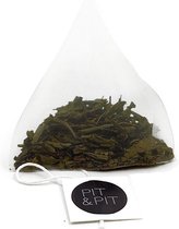 Pit&Pit - Groene thee zonder cafeïne in theezakjes box 20 pcs. - Zachte groene Sencha thee - Bevat geen theïne