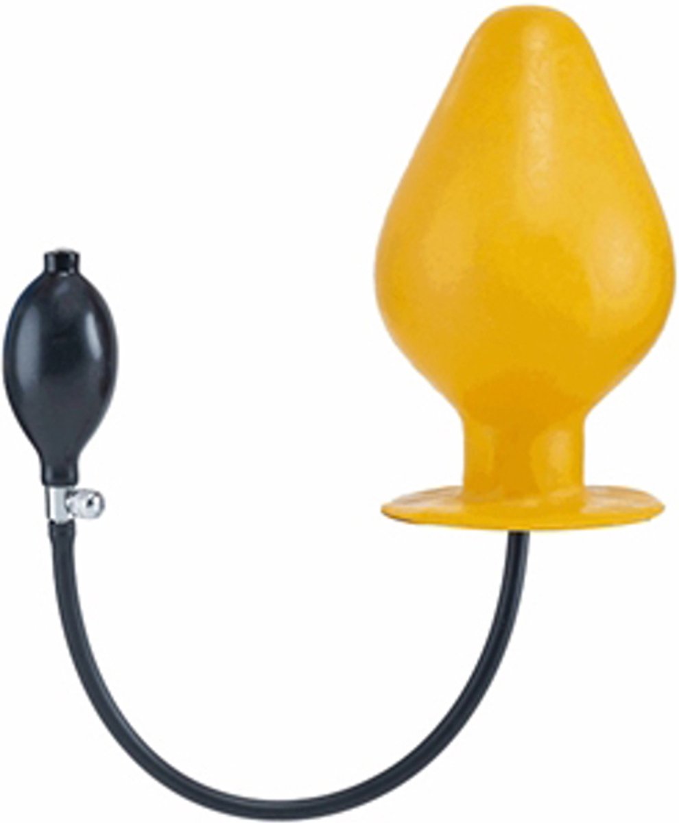 Opblaasbare vortex buttplug - geel xl