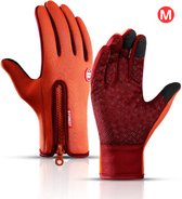 Livano Handschoenen - Touchscreen Handschoenen - Fietshandschoenen - Winter - Heren - Wielrenhandschoenen - Oranje - Maat M