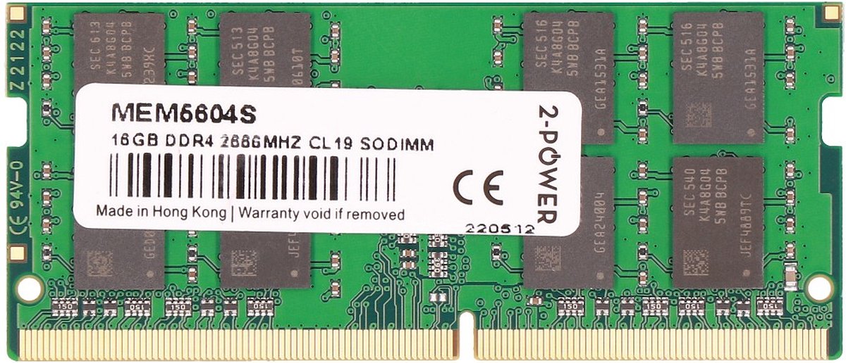 16GB DDR4 2666MHz CL19 SoDIMM