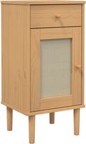 vidaXL - Dressoir - SENJA - rattan-look - 80x35x80 - cm - massief - grenenhout - bruin