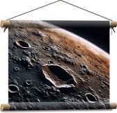 Textielposter - Planeet - Maan - 40x30 cm Foto op Textiel