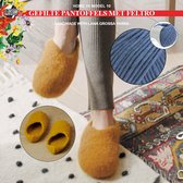Breipakket gevilte pantoffels met Feltro-garen model 10 van Lana Grossa Home nr. 74-jeans