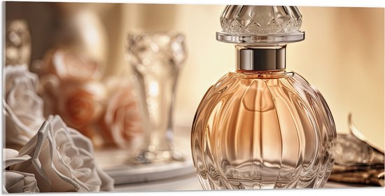 Acrylglas - Parfum - Rozen - 100x50 cm Foto op Acrylglas (Met Ophangsysteem)