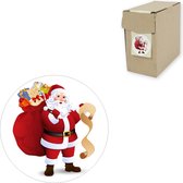 Sluitstickers - sluitzegels - Etiketten - Kerst etiketten - Kerstman - Rol Van 250 stuks