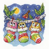 Heritage Crafts A Christmas Hoot borduren (pakket) 1587A