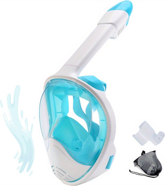 Masque de plongée - Adultes - Tuba - Ensemble de plongée - Lunettes de plongée - Face - L/XL - Vert & Wit