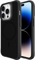 iMoshion Hoesje Geschikt voor iPhone 14 Pro Hoesje - iMoshion Rugged Hybrid Carbon Case Geschikt voor MagSafe - Zwart