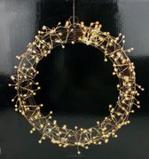 Kerstkrans met verlichting - Decoratie krans- 300 LED - Ø38 cm - voor binnen en buiten - warm wit