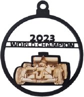 LBM F1 kerstbal - World Champion 2023 - hout