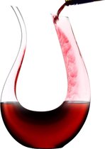 Carafe à décanter 1500 ml, verre en cristal sans plomb, carafe à vin classique, carafe à ventilation intensive dans un design en forme de U époustouflant