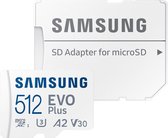 Samsung EVO Plus MicroSDXC Geheugenkaart met Adapter 512GB Rood