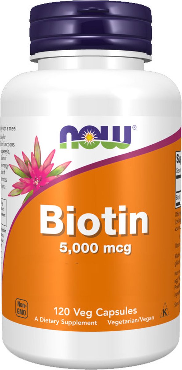 Goedkoopste NOW Foods - Biotine, 5000 mcg, 120 veg. capsules